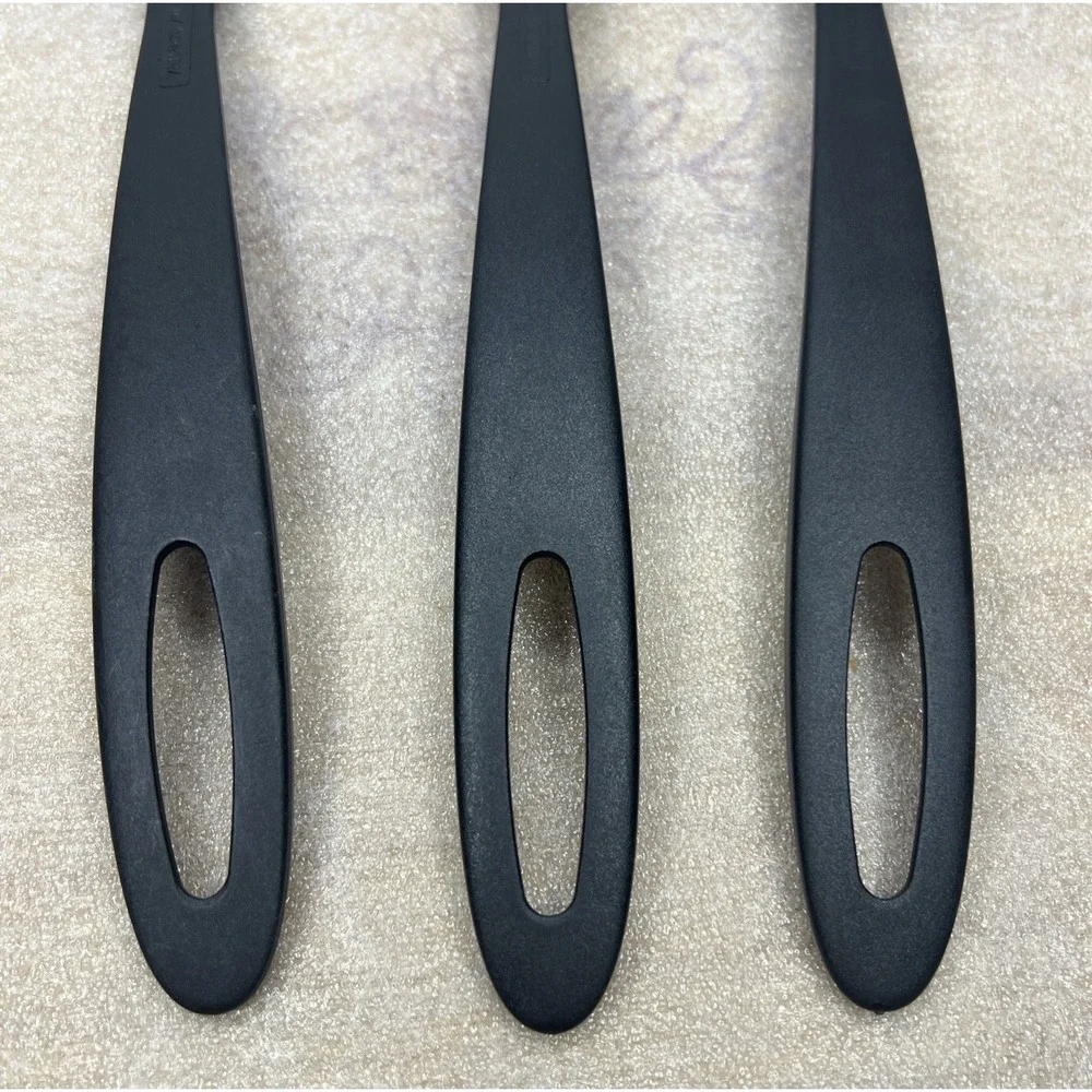 Tramontina Black Kitchen Utensils - Spatula, Spoon, Pasta Spoon- Great Condition